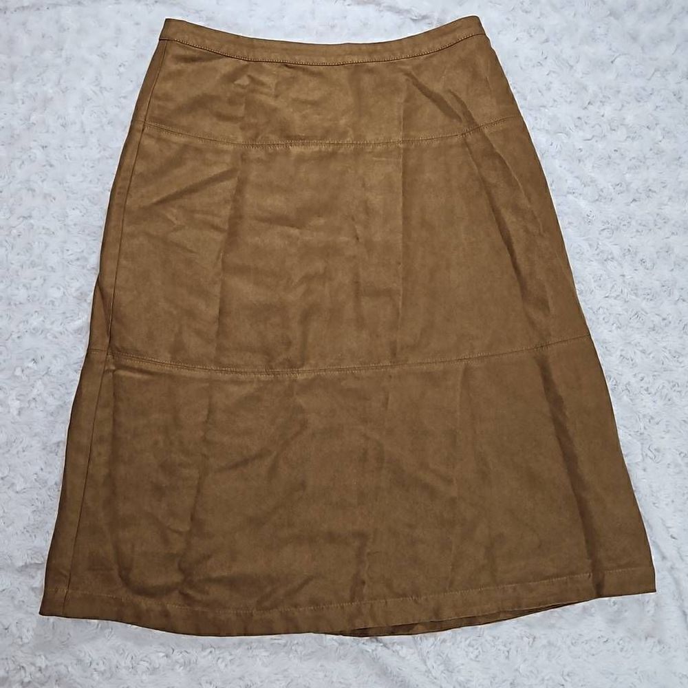 Brown Faux Microfiber Suede Banana Republic Brown Skirt Size 6